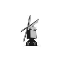 ein Windmühle Logo Design Vorlage. genial ein Niederlande Windmühle Logo. ein Niederlande Windmühle lineart Logotyp. vektor