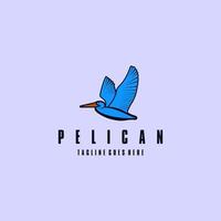 Pelikan Logo Linie Kunst Design Grafik Inspiration vektor