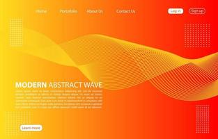 moderne abstrakte Welle background.landing page abstrakte Welle Design. orange Hintergrund. vektor