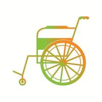 schönes Rollstuhl-Vektor-Glyphen-Symbol vektor
