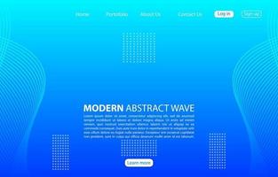 moderne abstrakte Welle background.landing page abstrakte Welle design.blue Vorlage Apps und Websites. vektor