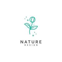 Blume Logo Design Vektor Symbol Illustration