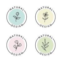 blomma logotyp design vektor ikon illustration