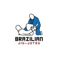 jiu Jutsu Logo Design Vorlage Symbol Vektor Illustration