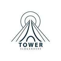 Turm Logo Symbol Vektor Symbol Design Illustration Vorlage