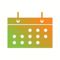 schönes Kalender-Glyphen-Vektorsymbol vektor