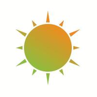 schönes Sonnenglyphen-Vektorsymbol vektor