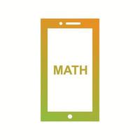 schön Mathematik auf Handy, Mobiltelefon Glyphe Vektor Symbol