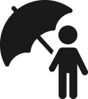 Versicherung, persönlich, Regenschirm Symbol - - Vektor. Versicherung Konzept Vektor Illustration