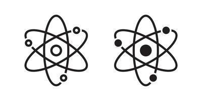 atom eller proton kärna, vetenskap teknologi, molekyl tecken symbol isolerat vektor illustration.