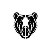vektor logotyp med svart och vit Björn