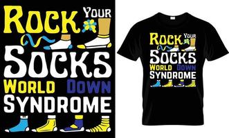 Down-Syndrom-T-Shirt-Design. vektor