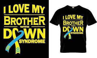 Down-Syndrom-T-Shirt-Design. vektor