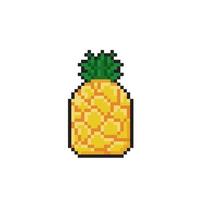 en ananas i pixel konst stil vektor