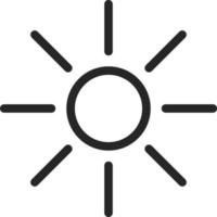 Helligkeit, Sonne Vektor Symbol. Multimedia minimalistisch Gliederung Vektor Symbol. auf Weiß Hintergrund