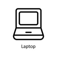 Laptop Vektor Gliederung Symbole. einfach Lager Illustration Lager