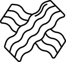 bacon enkel linje vektor ikon.