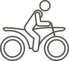 Motorradfahrer Vektor Symbol. einfach Element Illustration von Karte und Navigation Konzept. Motorradfahrer Vektor Symbol. echt Nachlass Konzept Vektor Illustration.