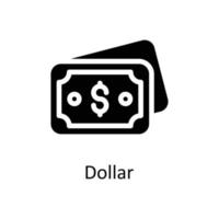 Dollar Vektor solide Symbole. einfach Lager Illustration Lager