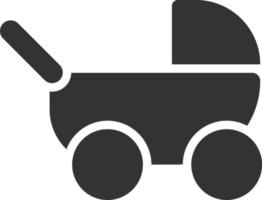 bebis, sittvagn ikon - vektor på vit bakgrund