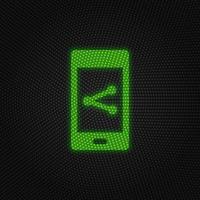 Telefon, Teilen Neu Technologie Vektor Symbol. Neu Handy, Mobiltelefon Technologie der Verkehr Licht Stil Vektor Illustration auf Weiß Hintergrund