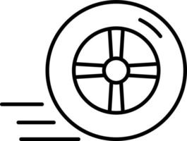 Reifen, Linie Vektor Symbol auf transparent Hintergrund. Gliederung Reifen, Linie Vektor Symbol.