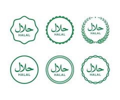 halal Essen zertifiziert Symbol. halal Essen Etiketten Symbol. halal Symbol Vektor. halal Zertifikat Etikett vektor