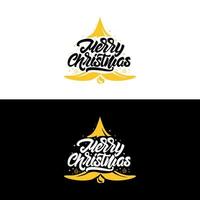 eben Weihnachten Typografie handgeschrieben Vektor Kalligraphie