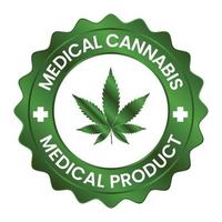 medizinisch Cannabis 100 Prozent natürlich Abzeichen, Etikett, Siegel, Hanf Öl Etikett, cbd Etikett, Jahrgang, Gesundheit Abzeichen Vektor Illustration