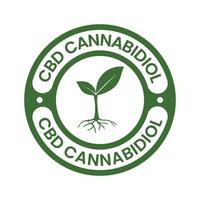 cannabidiol cbd olja bricka, logotyp, märka, klistermärke, logotyp för cbd olja märka, hampa olja märka design vektor