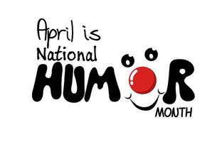 April ist National Humor Monat Vektor Illustration