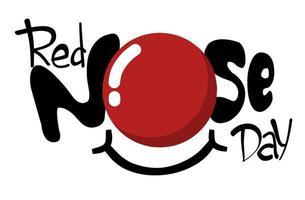 röd näsa dag vektor illustration, lämplig för webb baner affisch eller kort kampanj