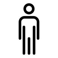 Vektor Mann Toilette Symbol. männlich unterzeichnen. nur Männer Toilette. Badezimmer zum Jungen. editierbar Schlaganfall.