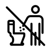 tun nicht werfen Müll im Toilette. Vektor Linie Nein Toilette Müll Symbol. Bitte tun nicht Wurf im Toilette unterzeichnen. editierbar Schlaganfall.