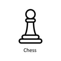 schack vektor översikt ikoner. enkel stock illustration stock