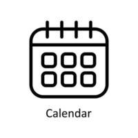 Kalender Vektor Gliederung Symbole. einfach Lager Illustration Lager