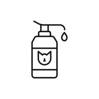Shampoo Symbol. Gliederung Symbol vektor