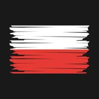 Polen flagga illustration vektor