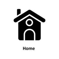 Zuhause Vektor solide Symbole. einfach Lager Illustration Lager