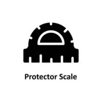 beskyddare skala vektor fast ikoner. enkel stock illustration stock