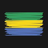 gabon Flagge Illustration vektor