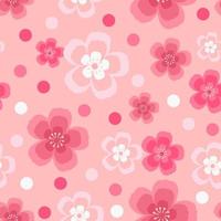 Blumen- Muster, Rosa zart Blumen auf ein Rosa Hintergrund. Design zum Stoff, Verpackung, Baby Tuch, Abdeckung. vektor