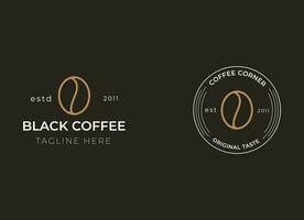 minimalistisch Kaffee Emblem Logo Design vektor