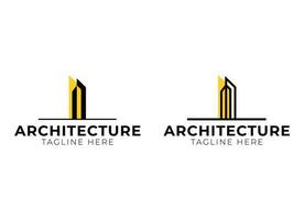 minimalistisch die Architektur, Gebäude, Konstruktion Logo Design Vorlage vektor