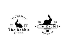 Hase Logo Design Vorlage Symbol retro Vektor Illustration