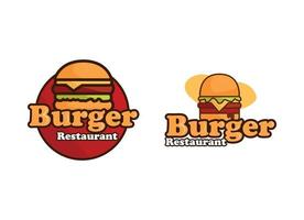 Hamburger Restaurant Logo Design Vorlage. vektor