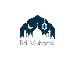 islamisch eid Mubarak Gruß Karte Vektor. vektor