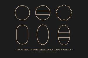 Logo Design, Oval und Kreis Rahmen Rand Abzeichen. vektor
