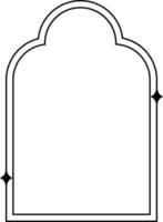 minimalistisch linear Bögen rahmen, Elemente und Abbildungen im einfach linear Stil vektor