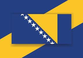 Vektor Bosnien und Herzegowina Flagge. Land Flagge Design. eben Vektor Flagge.